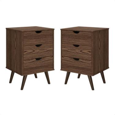 Imagem de Kit 2 Criado Mesa De Cabeceira Decore/Dream/Grécia Plus Luxo - PRADO M