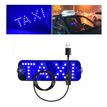 Imagem de Kingshowstar Placa de táxi para carros, placa de carro de LED azul para janela de carro, para-brisa, táxi, luz de táxi com ventosas, plugue USB