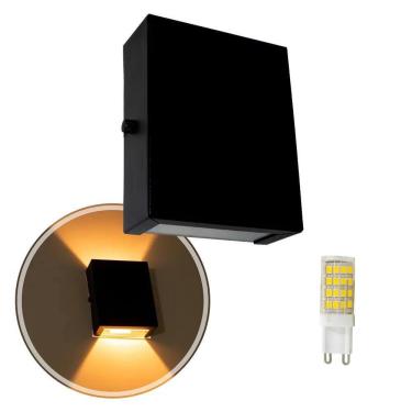 Imagem de Arandela Slim 2 Focos Alumínio Parede Interna Externa Led G9