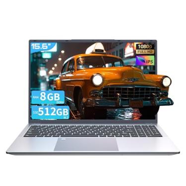 Imagem de AocBook Laptop de 15,6 polegadas, prata, núcleo duplo 3050E, 16 GB de RAM, SSD de 512 GB, tela IPS 1080P, teclado retroiluminado com impressão digital, notebook portátil leve para trabalho e estudo