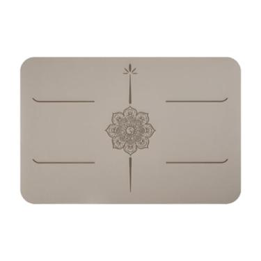 Imagem de RNXRZANK Tapete de Exercícios Pequeno, Apoio para Joelhos, Almofada Antiderrapante para Exercícios No Chão, Ideal para Homens E Mulheres, Perfeito para Camping, Cor do chá com leite