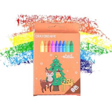 Imagem de Lápis De Para Colorir,8 Peças De Material De Arte Para Festas De Natal | De De Ferias Material Escolar Para Criancas,Para Sala De Aula Escola Jardim De Infancia Viagem Casa Aniversario Desenho De Feri