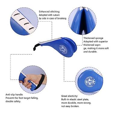 Imagem de Double Kick Taekwondo Pad Pad Boxing Kickboxing Taekwondo Treinamento Pad Grande Presente para Melhorar a Precisão da Velocidade e Encaixar Com Pulseira para Praticar Chutes