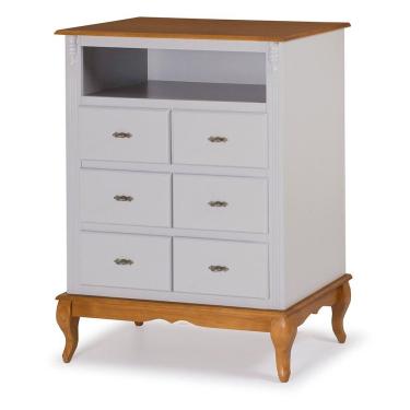 Imagem de Cômoda Antique 6 Gavetas Nicho Laca Nude