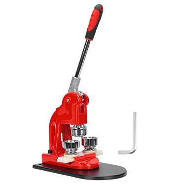 Imagem de Máquina de crachás de metal, fabricante de etiquetas, máquina de prensagem de botões DIY com moldes intercambiáveis ​​para escolas, organizações, eventos comunitários, ferro de