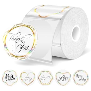 Imagem de Etiquetas adesivas térmicas transparentes (Transparent01, 5.1 cm redondo — 200 peças)