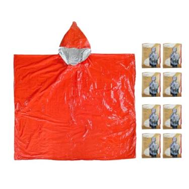 Imagem de King Mills Cobertores de emergência plus size para sobrevivência, cobertores térmicos de sobrevivência com capuz, cobertor de emergência Mylar ultraleve ao ar livre para acampamento, caminhada. Pacote