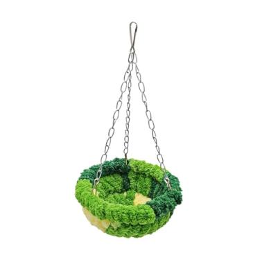 Imagem de Generic Rede suspensa para pássaros, balanço de inverno, para pássaros, acessórios para gaiola de pássaros para periquitos, Verde
