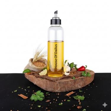Imagem de HOUSE OF DAILUS Garrafa dispensadora de óleo de cozinha de 1 litro com bico de despejo - Recipiente de óleo à prova de vazamento para acessórios de cozinha e ferramentas da