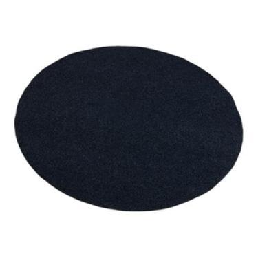 Imagem de harayaa Tapete de bateria de jazz, absorção de som estável, tapete musical multiuso, antiderrapante, com base antiderrapante para estúdio de bateria de jazz, Redondo Azul Escuro