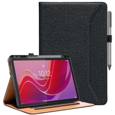 Imagem de Vakarey Capa para Lenovo Tab M11 com suporte para caneta, capa para tablet Lenovo M11 com alça de mão de 11 polegadas TB330FU 2024, preta