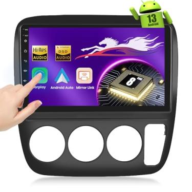 Imagem de Carplay estéreo automotivo sem fio para Honda CRV (1997-2001) A/C manual com tela sensível ao toque de 22 cm, [Qualcomm 8-core 4 + 64 GB] Android 13 rádio para carro Android Auto BT5.1/DSP/áudio de