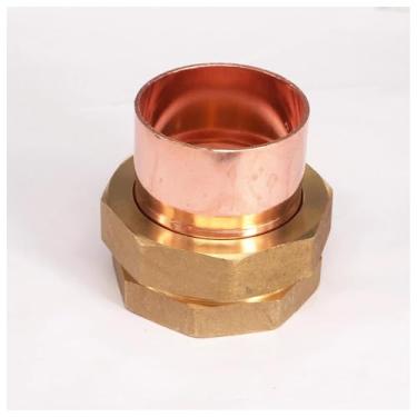 Imagem de 5.1 cm Latão Fêmea-54 mm I.D Copper End Feed Union Adaptador de Tubo de Solda Ar Condicionado Frigorífico Planta de Refrigerador