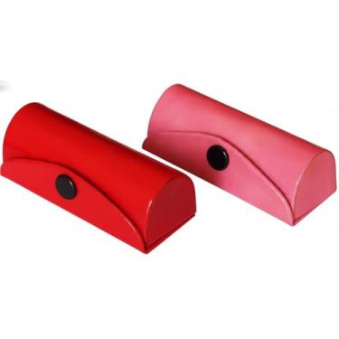 Imagem de ARTISENIA Conjunto de 2 caixas de couro para batom para presente de Dia dos Namorados, bolsa organizadora para porta-batom, couro macio durável | Kit de armazenamento de cosméticos com presentes