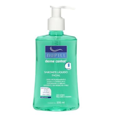 Imagem de Sabonete Liquido Facial Nupill Derme Control 200Ml, Nupill, Verde