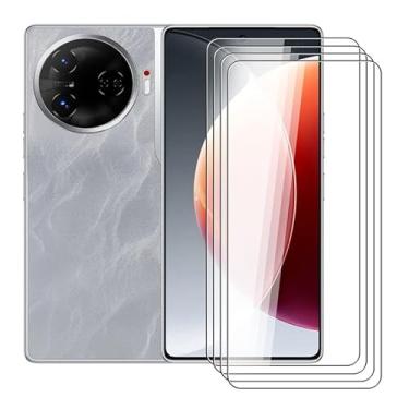 Imagem de Ikiiqii Protetor de tela para Tecno Camon 30 Pro 5G (6,7 polegadas) (pacote com 4), dureza 9H, vidro temperado HD, antiarranhões, película protetora antiimpressões digitais para Tecno Camon 30 Pro 5G