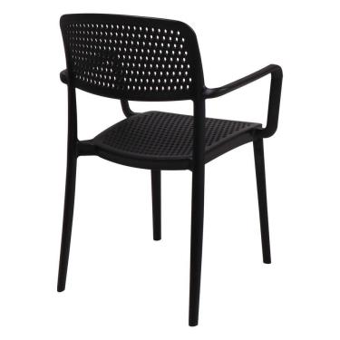 Imagem de Cadeira Tramontina Serena Em Polipropileno Preto Com Braços