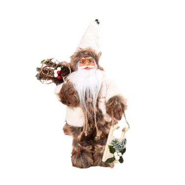 Imagem de BLWOTMOR Estatueta de Papai Noel para Decoração de Natal, Enfeite Fofo E Criativo de Natal em Pé, Boneco de Papai Noel para Compras No Shopping, 30cm