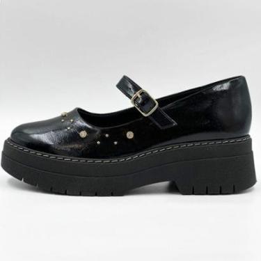 Imagem de Sapato Piccadilly Boneca em Verniz Tratorado Feminino-Feminino