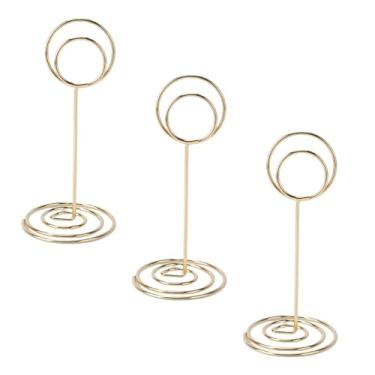 Imagem de YOUTHINK Suporte de Número de Mesa 20 Peças Suporte de Cartão Redondo de Ferro para Escritório de Formatura de Festa de Casamento, de Memorando de Foto de Mesa Resistente Com Base Larga, Exibição de