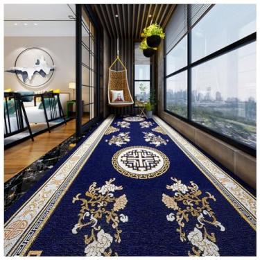 Imagem de SPXMQSS Passadeira de tapete, tapete de cozinha, tapete de corredor lavável antiderrapante resistente à abrasão para corredor, quarto, sala de estar, cozinha A 120 x 360 cm