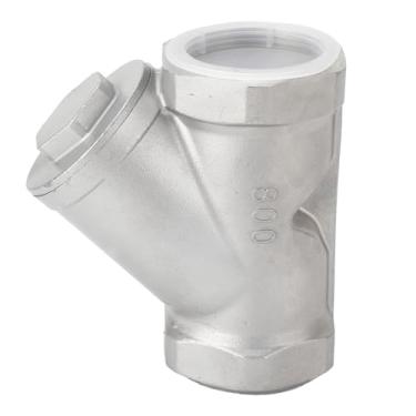 Imagem de AUNMAS Filtro Y de Aço Inoxidável de 2 Polegadas, Malha Durável de Camada Dupla para Sistemas de Gasoduto de óleo de água, Ideal para Transporte Médio