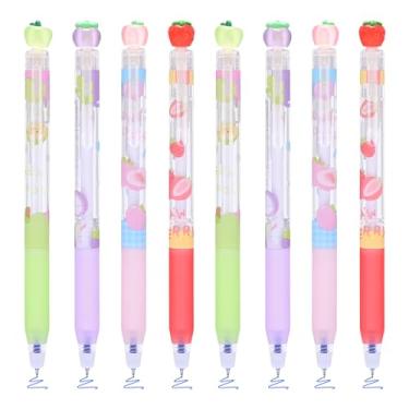 Imagem de BAYTORY 8 peças lindas canetas de gel apagáveis retráteis, caneta apagável de tinta azul de ponta fina de 0,5 mm, faz com que os erros desapareçam, escrita suave para planejador e palavras cruzadas