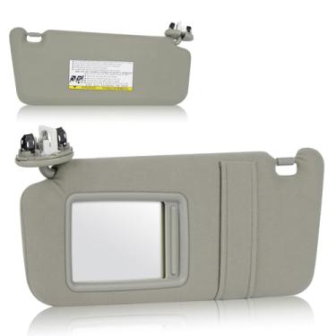 Imagem de Viseira de sol do lado direito do passageiro para Toyota Camry (apenas compatível com teto solar) 2007 2008 2009 2010 2011, 74310-06770-B0 (cinza)