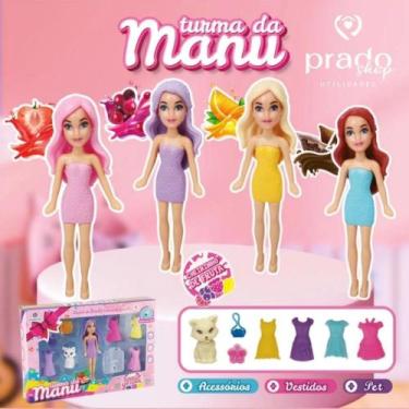Imagem de Boneca turma da manu com cheirinho e acessorios sortida - polibrinq