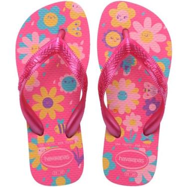 Imagem de Chinelo, Havaianas, Infantil, Kids, Flores, 23 e 24, Rosa Flux
