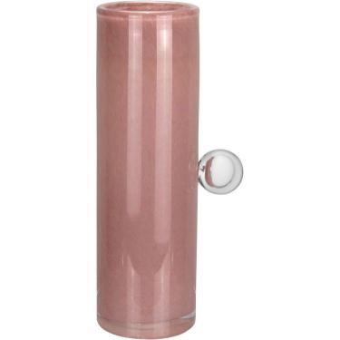 Imagem de Vaso Decorativo Redondo Com Alça Esfera Vidro 32x10x10 Lilás