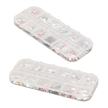 Imagem de Strass para unhas Pedras para arte em unhas Strass para arte em unhas Cores brilhantes brilhantes Pedras planas nas costas para manicure DIY Maquiagem Casa Salões de unhas 2