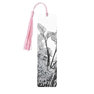 Imagem de Marcadores de página de madeira personalizados com silhueta de planta natural, estampa de folhas de samambaia, acessórios exclusivos para homens e mulheres, atende a todas as necessidades dos amantes