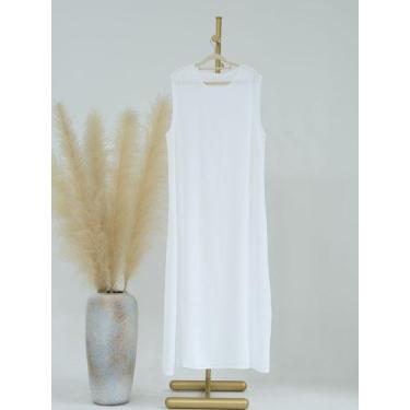 Imagem de Abaya longo sem mangas para as mulheres, vestido muçulmano, roupas isl