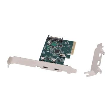 Imagem de SUNGOOYUE Placa de Expansão PCIe USB 3.1 Gen 2 de 10 Gbps, Adaptador USB Tipo C PCI Express 3.0 X4 de 2 Portas Com Velocidade de Transferência de Dados de 10 Gbps, para Estação de