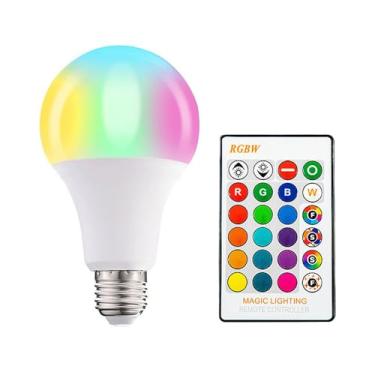 Imagem de Lâmpadas LED com Controle Remoto Luz Decorativa RGB Branco 16 Cores Brilho Ajustável Efeitos Dinâmicos CRI 85 Decoração de Festa em Casa