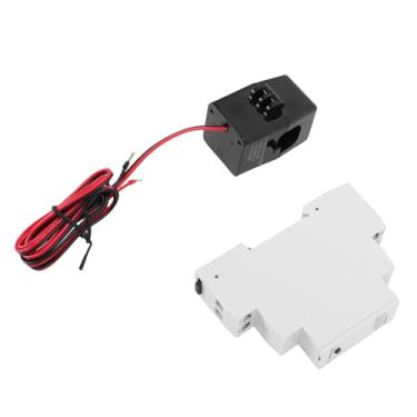Imagem de Dpofirs Medidor de Energia Inteligente Monitoramento Em Tempo Real Medidor de Energia WiFi para Fábrica de Escola Doméstica, Monofásico Em Trilho DIN Com Transformador de Corrente