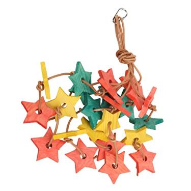 Imagem de Acouto Brinquedo de Madeira para Pássaros - Brinquedo de Mastigar Resistente à Mordida Periquitos, Periquitos, Calopsitas e Pombinhos - Moagem de Bico de Madeira Segura e Não Tóxica e Alívio do