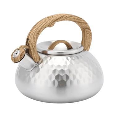 Imagem de Chaleira Aço Inox Com Apito 3 Litros Indução Premium Cabo Silicone