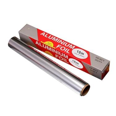 Imagem de Rolo de Papel Alumínio Alta Resistência Antiaderente Folha Espessa para Assar Grelhar Churrasco Embalagem Alimentos Pres