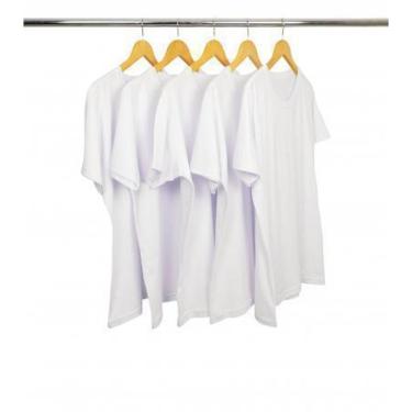 Imagem de Kit 5 Camisetas Masculinas de Algodão Premium Básica Lisa-Masculino