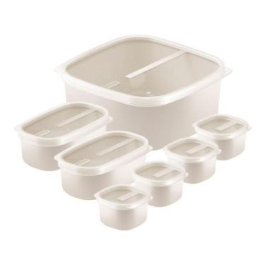 Imagem de Jogo de Potes Herméticos Tramontina com Tampa MixColor 7 Peças