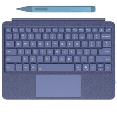 Imagem de NUWONAYA Pacote de teclado Surface Pro e caneta fina com 2 para tablet Surface Pro de 12 polegadas, capa tipo slim portátil, teclado Backlits trackpad multitoque (azul)