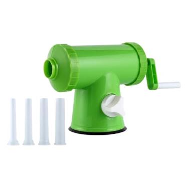 Imagem de ＫＬＫＣＭＳ Máquina de fazer linguiça com base antiderrapante verde, utensílio de cozinha caseiro, eficiente e versátil, ideal para presentear. Manual de