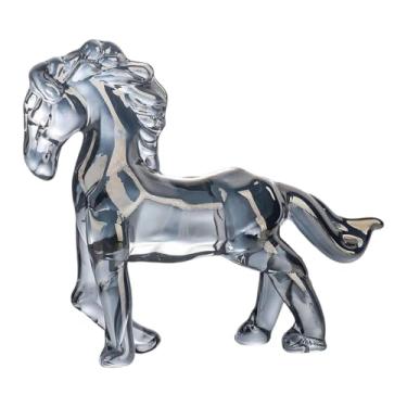 Imagem de Ioensy Estátua de Cavalo de Vidro, Ornamento Feng Shui, Peça Colecionável para Exibição em Prateleira, Loja, Festival, Quarto, Dormitório, Lareira, Style K