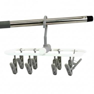 Imagem de Varal Mini Dobrável com 8 Prendedores Multiuso Portátil Cores Sortidas