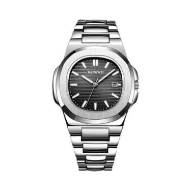 Imagem de Relógio De Quartzo Quadrado Luminosa Em Aço Inoxidável Masculino LIGE 