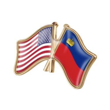 Imagem de QTAOEIONG Bandeiras dos Estados Unidos, EUA, América, EUA e muitos outros países, broche de liga de amizade com cruz, 1.3x0.9inch/32x23mm, Metal, Sem Pedra Preciosa