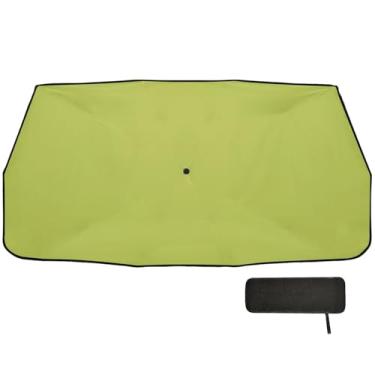Imagem de Guarda-sol automotivo verde abacate para-brisa cobertura completa carro guarda-chuva 147.3 cm x 75.4 cm viseira para carro