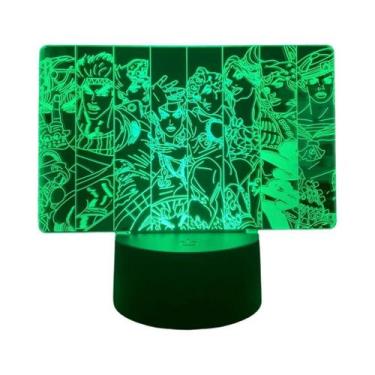 Imagem de Luz Noturna 3D JoJo's Bizarre Adventure Para Decoração De Quarto, Lâmp